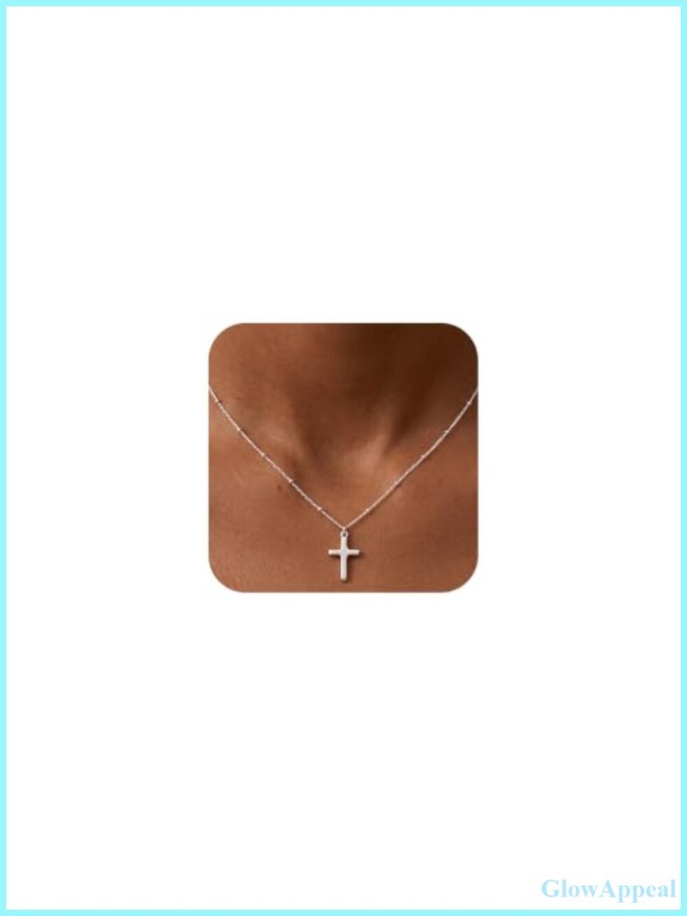 925 Sterling Silver Cross Necklace Bead Chain Minimalist Pendant